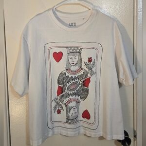 ADULT Queen of Hearts Graphic T-Shirt - White